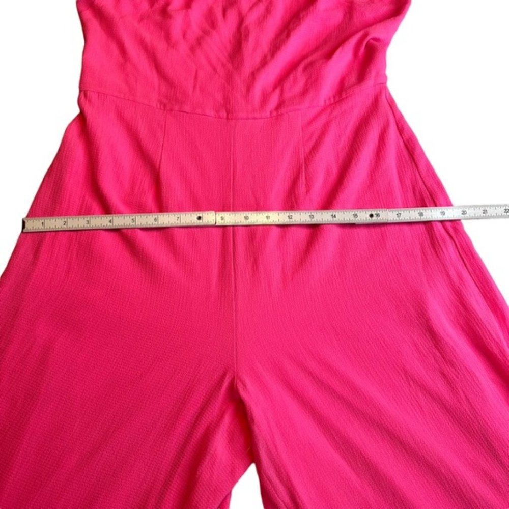 Betsey Johnson Pink Off-Shoulder Ruffle Jumpsuit - Picture 11 of 14